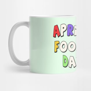 April Fools Day. A teasing joker. Mug